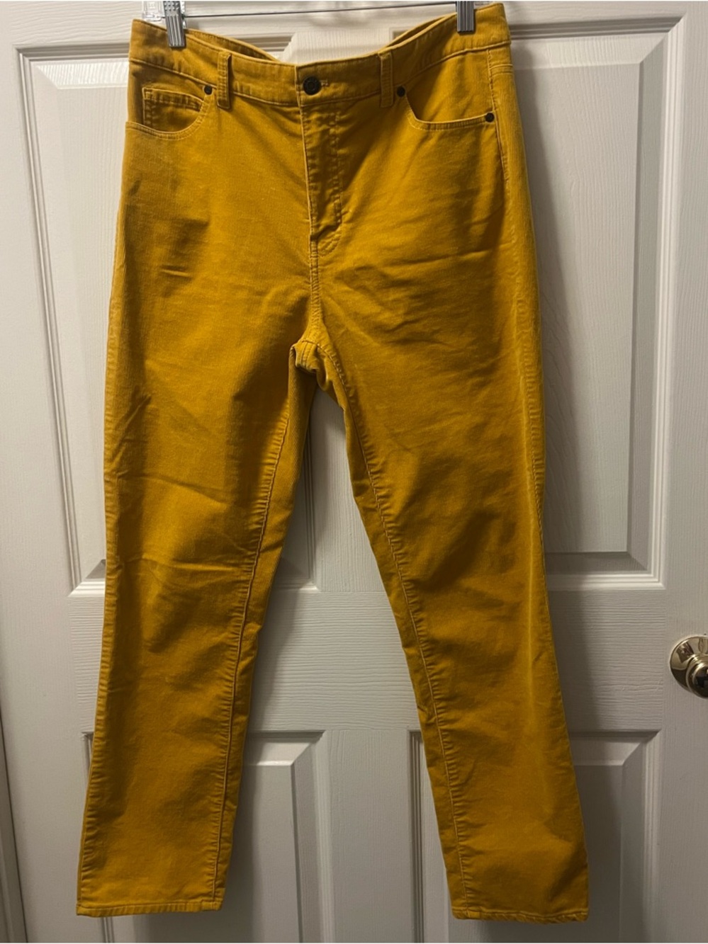 Talbots Mustard Yellow Corduroy  Straight Leg Pants. Preppy collegiate Size 10P